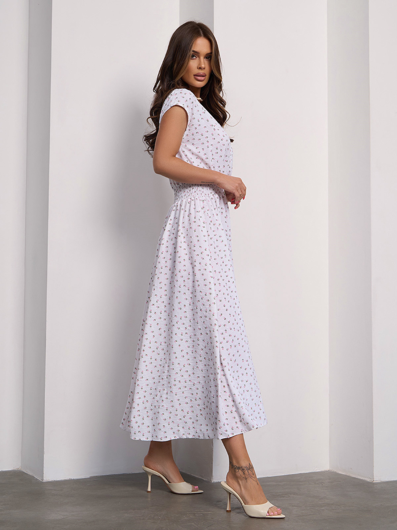 Платье миди ISSA Plus модель 15189_белый Фото