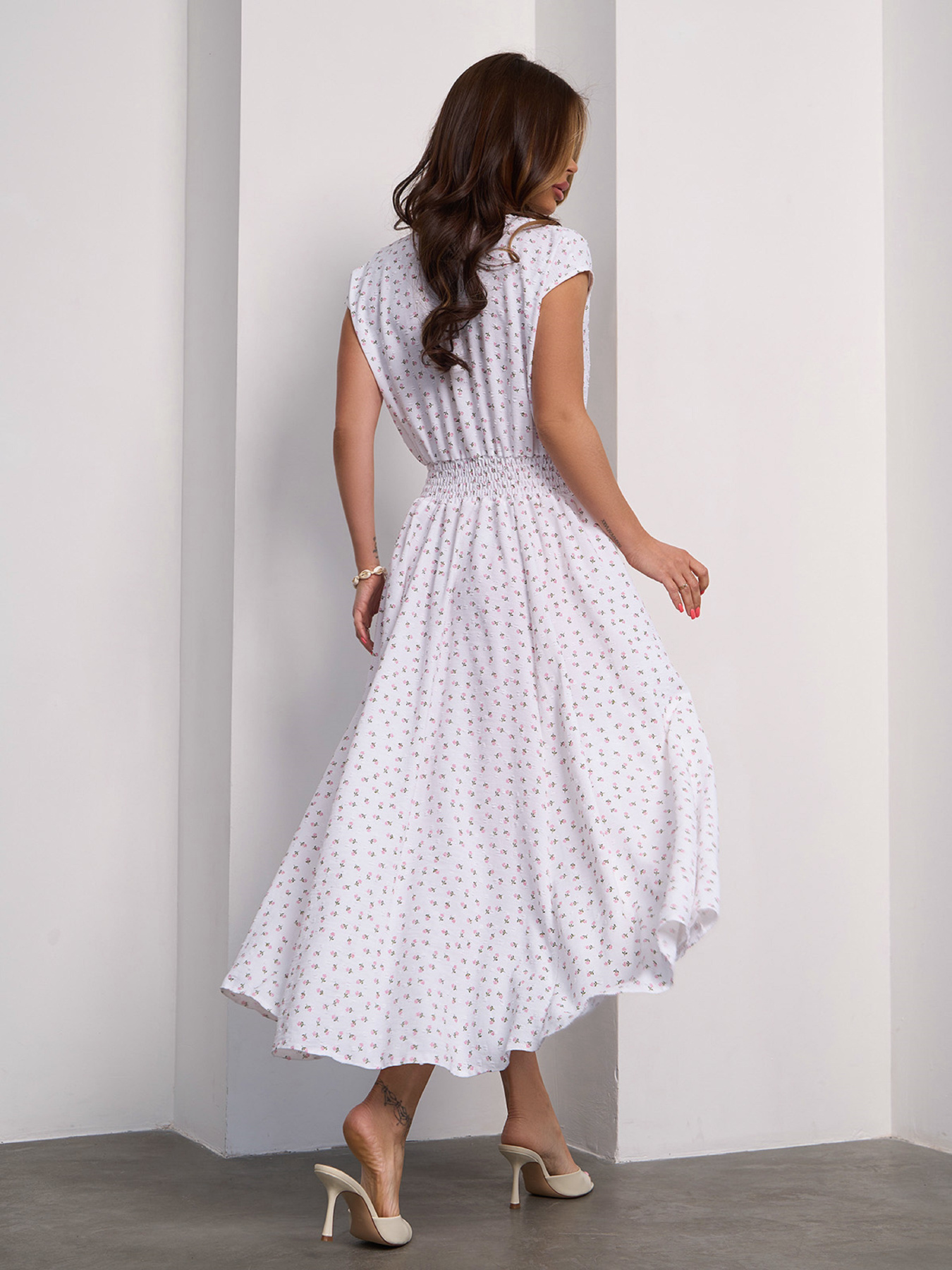 Платье миди ISSA Plus модель 15189_белый Фото