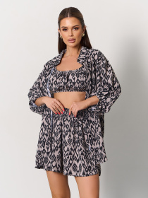 Костюм ISSA Plus модель SA-620_черный_бежевый Фото