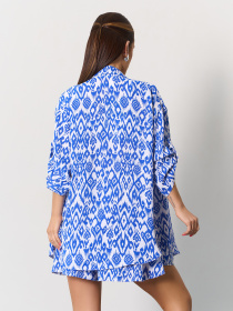 Костюм ISSA Plus модель SA-620_белый_синий Фото