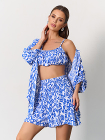 Костюм ISSA Plus модель SA-620_белый_синий Фото