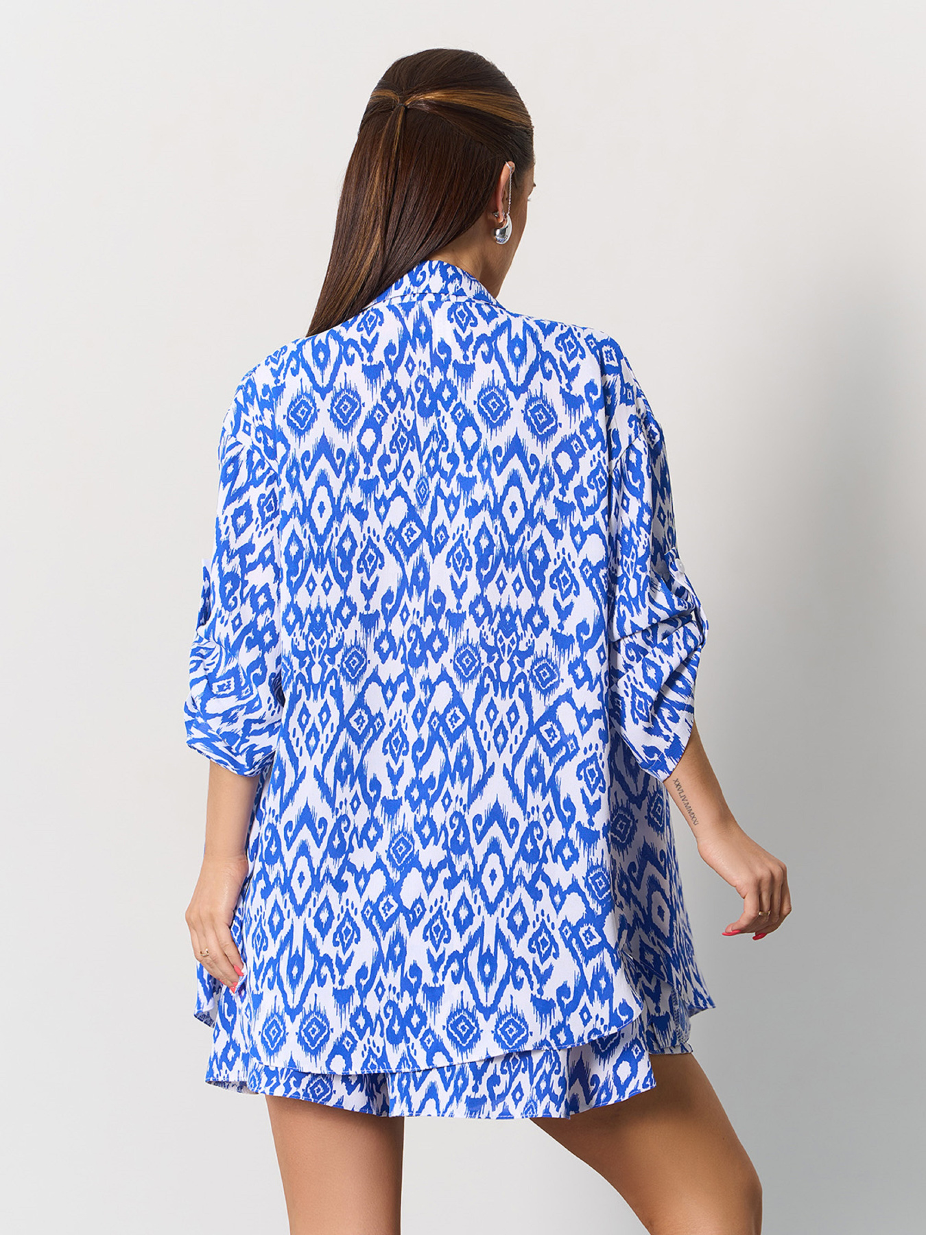 Повседневный костюм ISSA Plus модель SA-620_белый_синий Фото