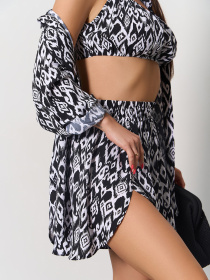 Костюм ISSA Plus модель SA-620_черный_белый Фото