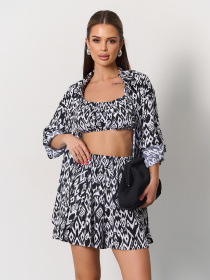 Костюм ISSA Plus модель SA-620_черный_белый Фото