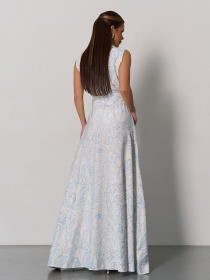 Сукня максі ISSA Plus модель 15167_белый_голубой Фото