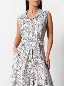 Сукня максі ISSA Plus модель 15167_белый_черный Сукня максі ISSA Plus модель 15167_белый_черный Фото