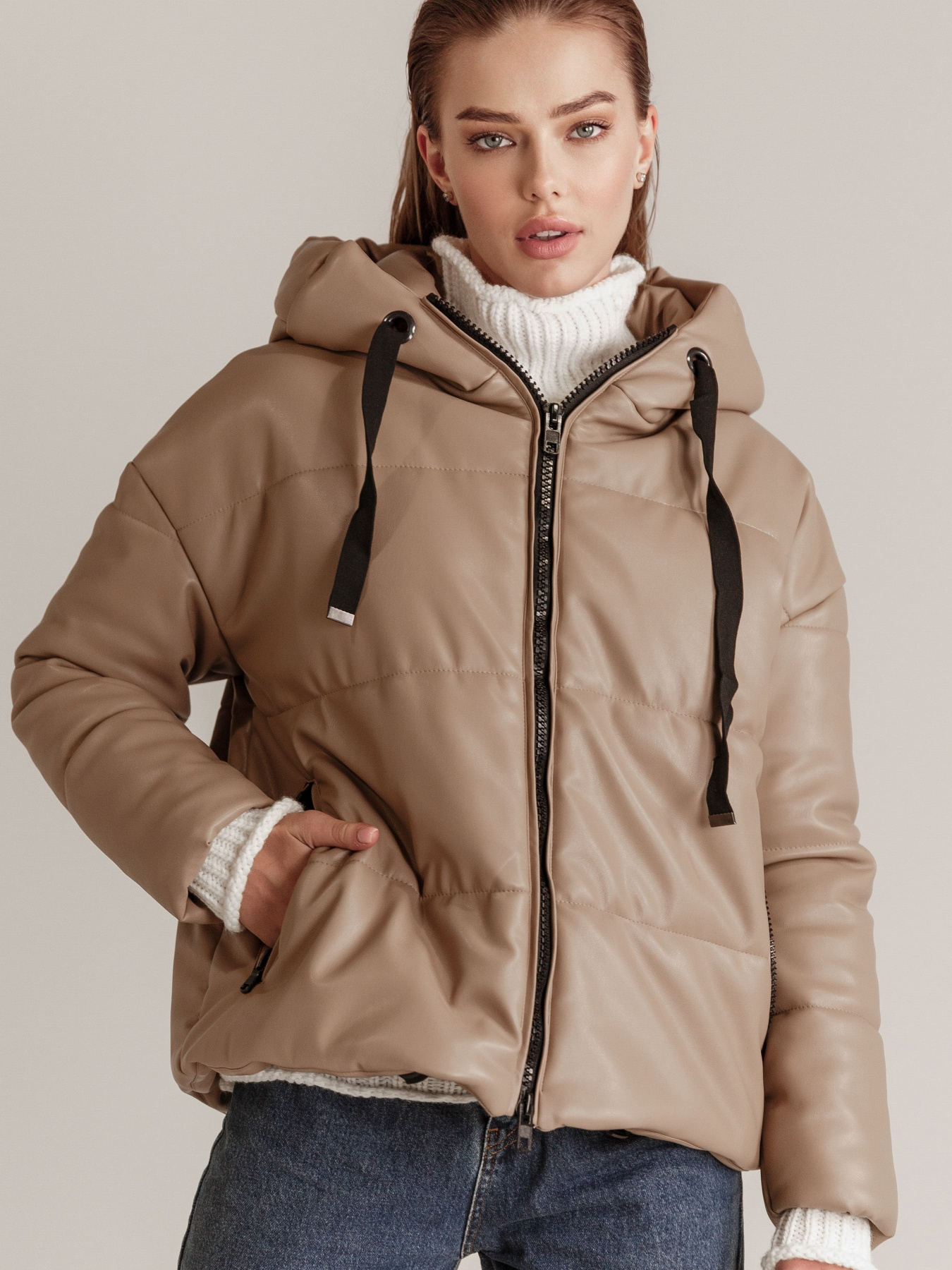 Куртка кожаная Gepur модель 37343 Куртка кожаная Gepur модель 37343 Фото