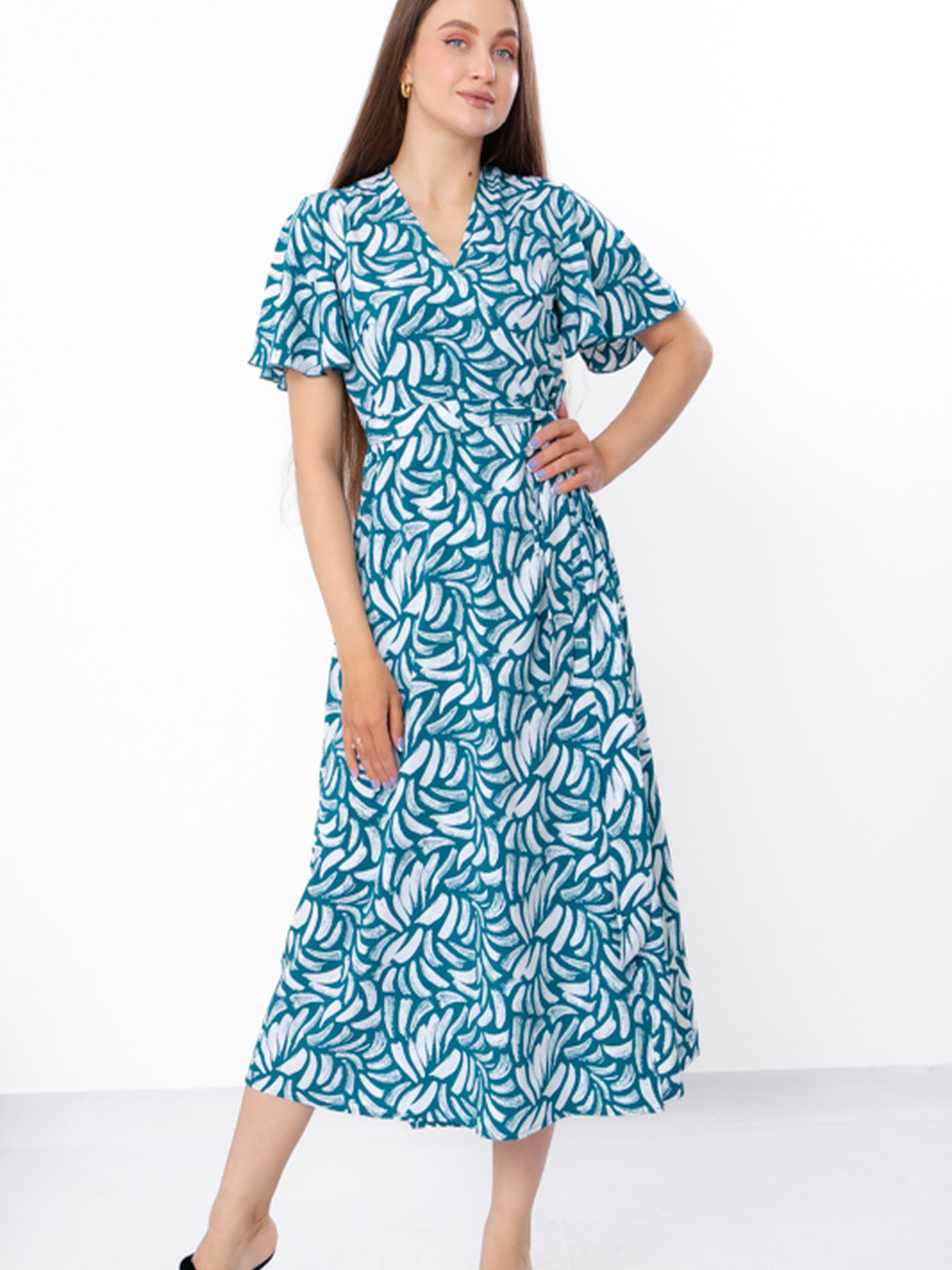 Платье миди Носи своє модель 8405-077-1-smaragdovij Фото