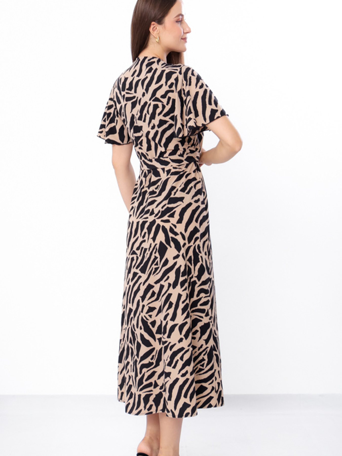 Платье миди Носи своє модель 8405-077-1-temnij-bezh Фото