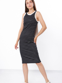 Платье миди Носи своє модель 8434-097-smuzhki-na-chornomu Платье миди Носи своє модель 8434-097-smuzhki-na-chornomu Фото