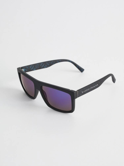 Мужские солнцезащитные очки Premium линзы с рево эффектом черные модель 10036714 Фото