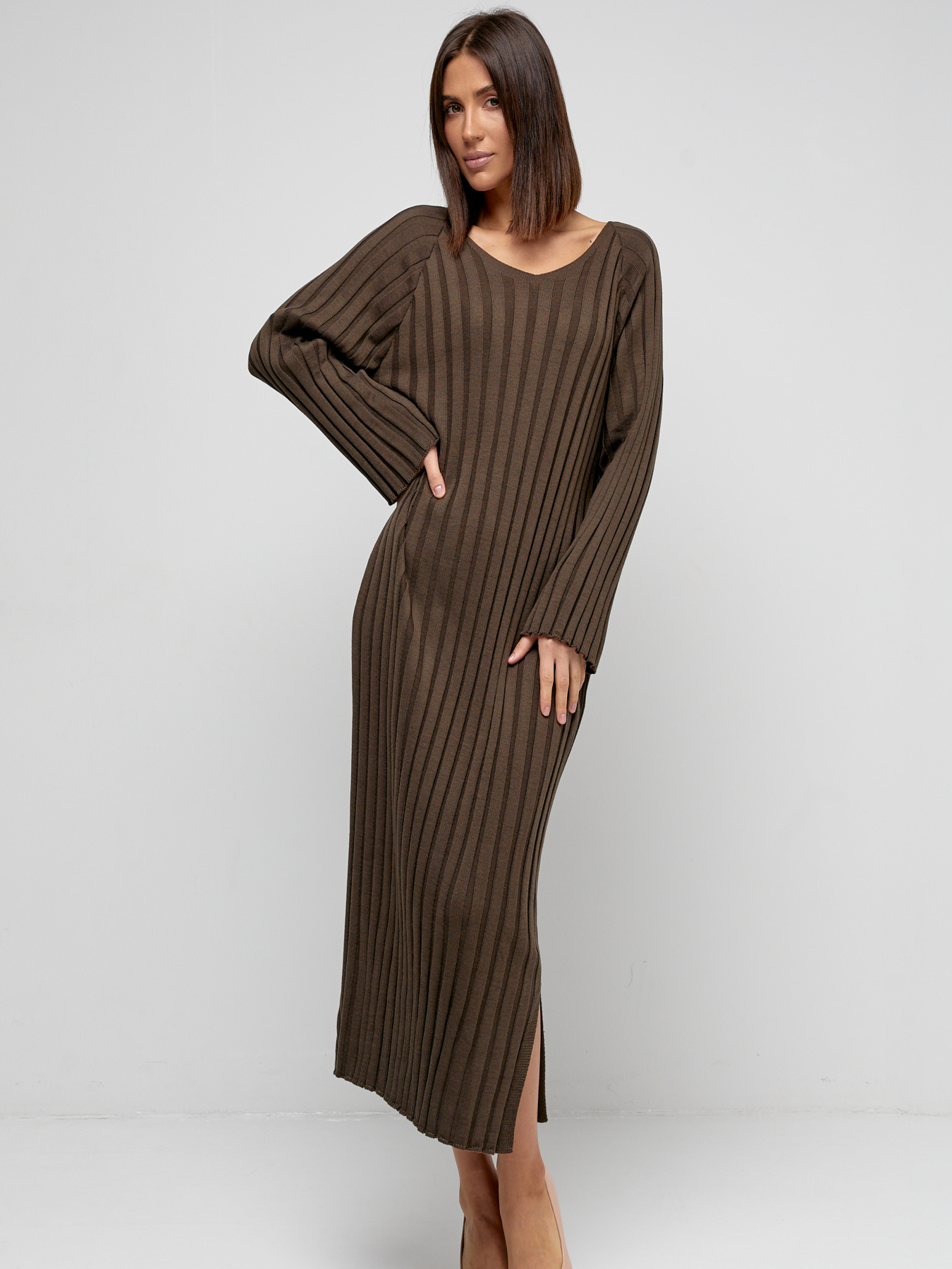 Сукня максі MarSe модель marse-vqzanoe-platxe-250-shokoladnj Фото