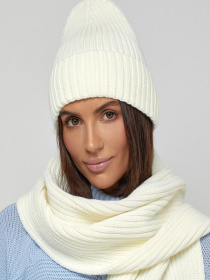 Шапка/шарф MarSe модель marse-komplekt-shapka-i-sharf-251-moloko Шапка/шарф MarSe модель marse-komplekt-shapka-i-sharf-251-moloko Фото