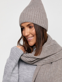 Шапка/шарф MarSe модель marse-komplekt-shapka-i-sharf-251-kofe Фото