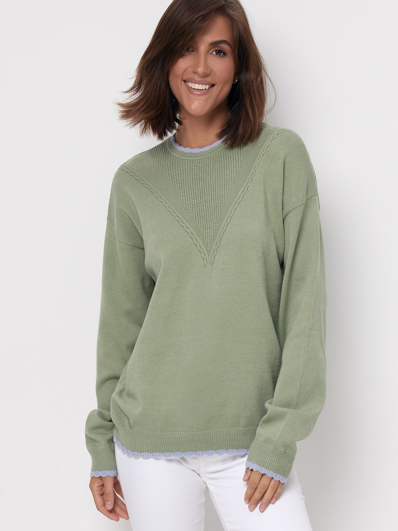 Джемпер MarSe модель marse-dzhemper-240-fistashka Фото