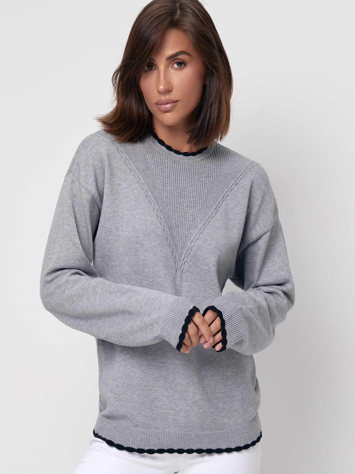 Джемпер MarSe модель marse-dzhemper-240-temno-serj Фото