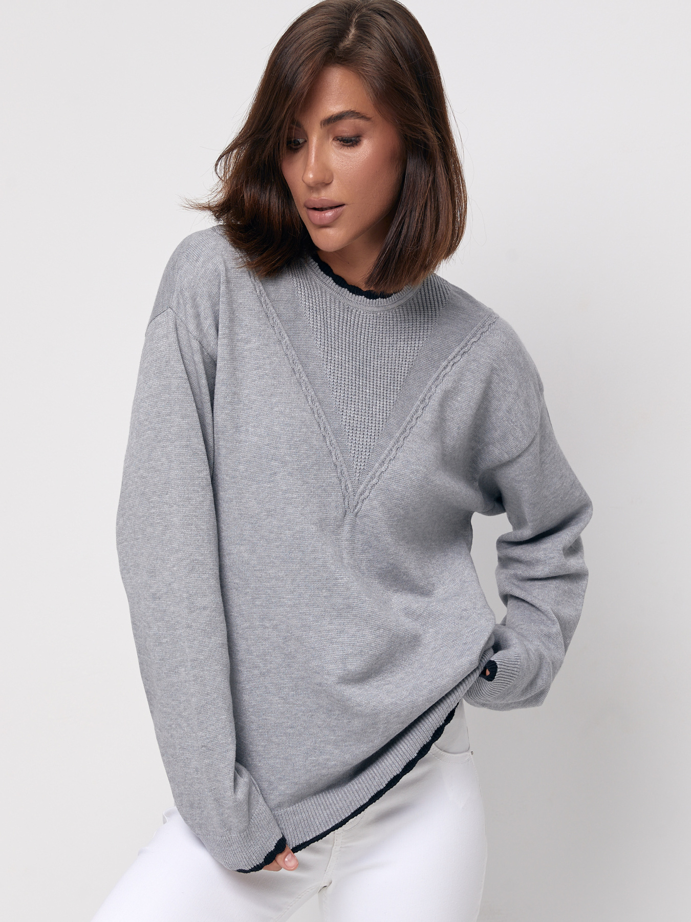 Джемпер MarSe модель marse-dzhemper-240-temno-serj Фото