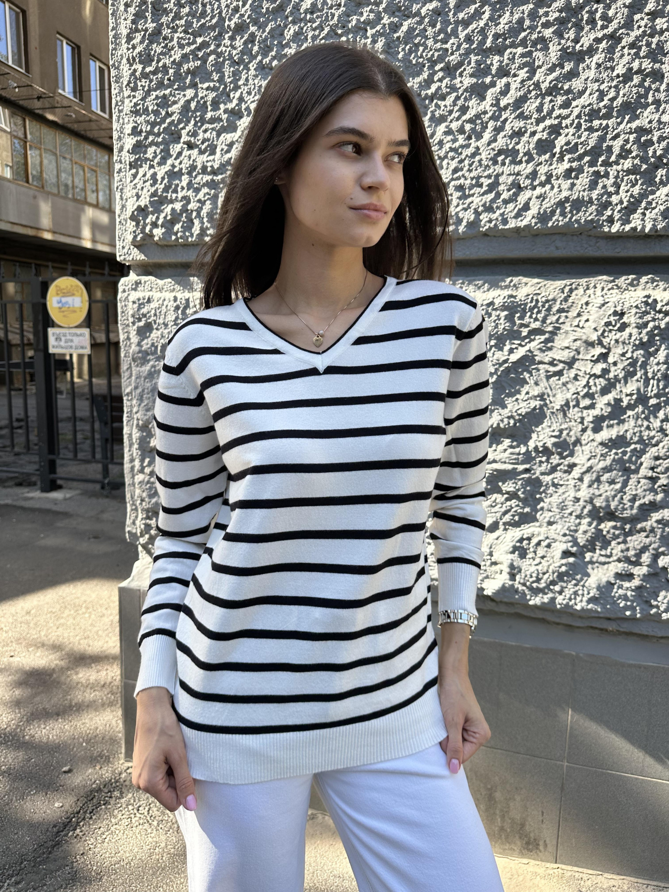 Джемпер MarSe модель marse-dzhemper-236-belj Фото