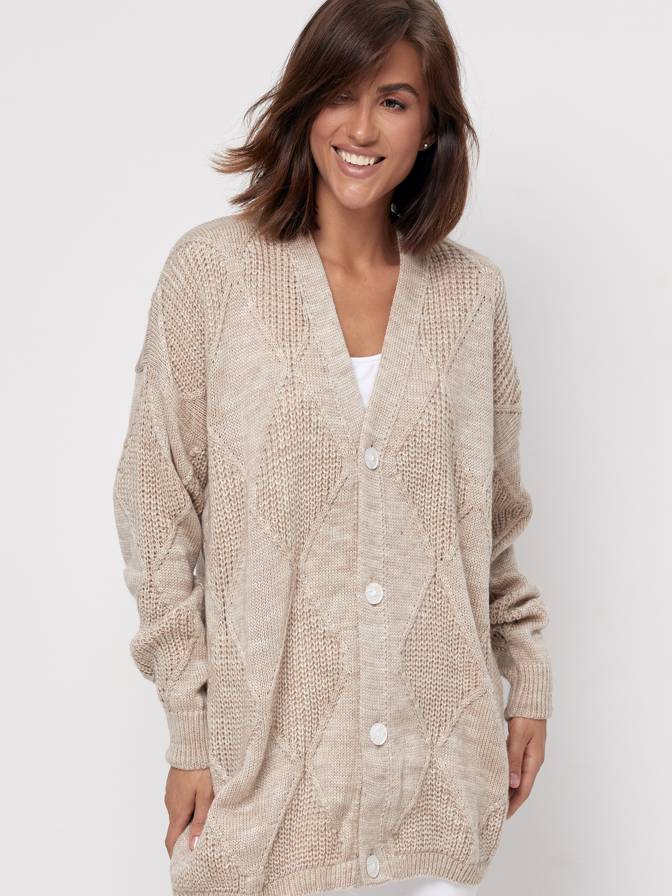 Кардиган MarSe модель marse-kardigan-235-kapuchino Фото