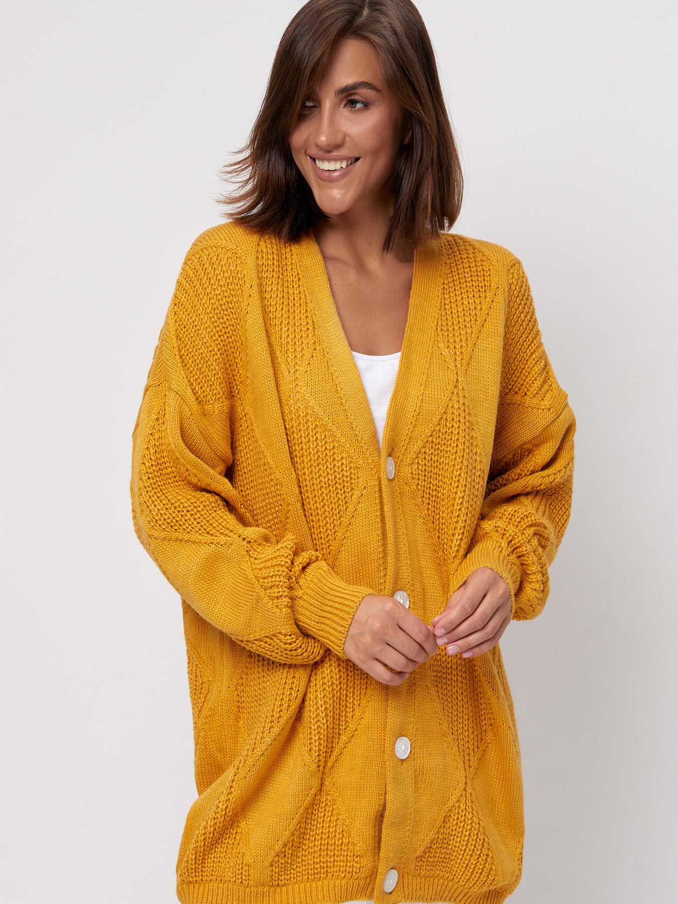 Кардиган MarSe модель marse-kardigan-235-gorchica Фото