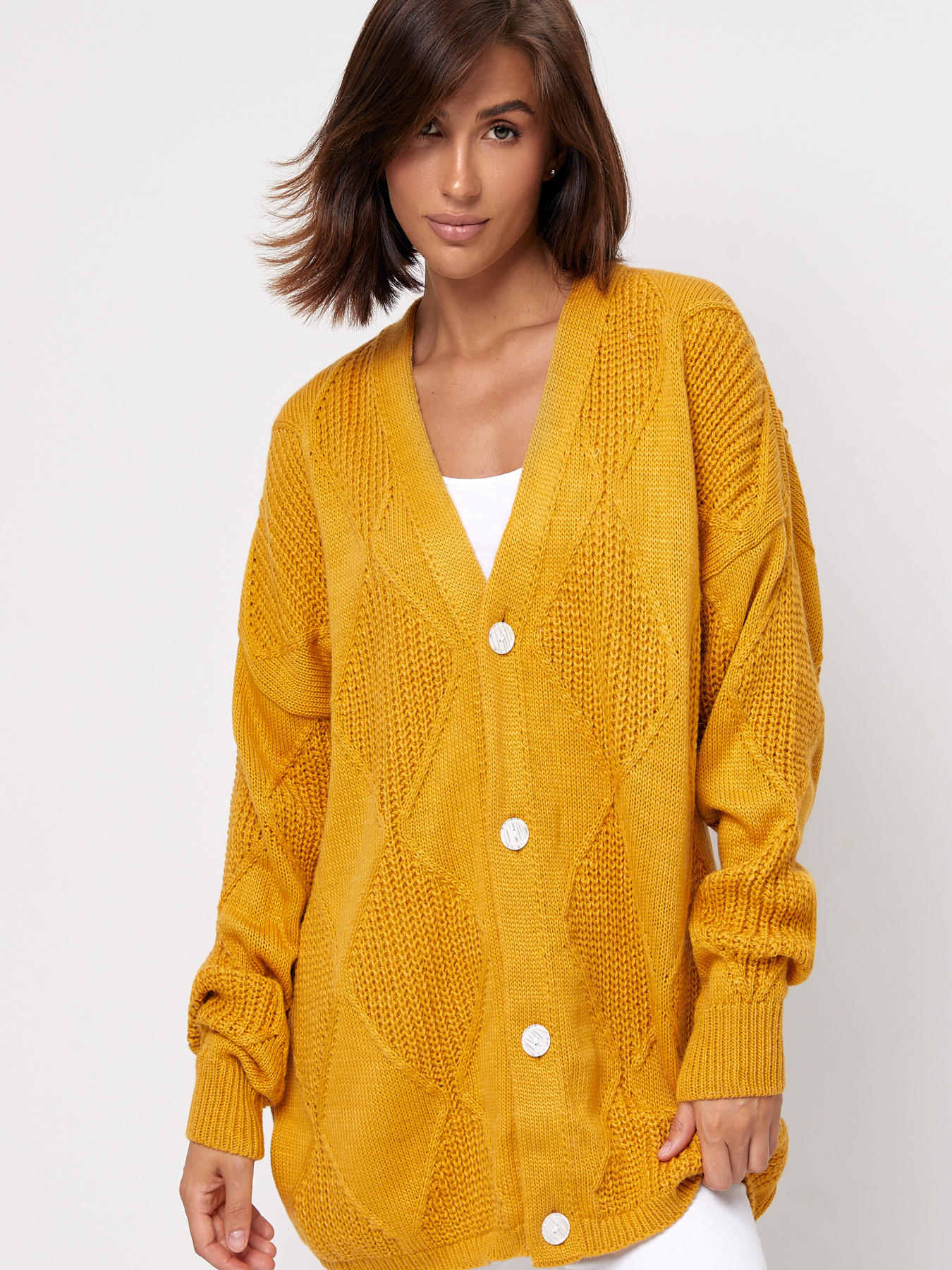 Кардиган MarSe модель marse-kardigan-235-gorchica Фото