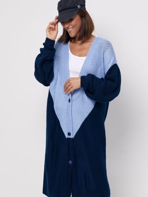 Кардиган MarSe модель marse-kardigan-234-goluboj-temno-sinij Фото