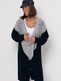 Кардиган MarSe модель marse-kardigan-234-temno-serj-chernj Фото