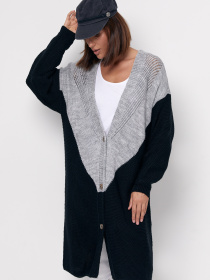 Кардиган MarSe модель marse-kardigan-234-temno-serj-chernj Фото