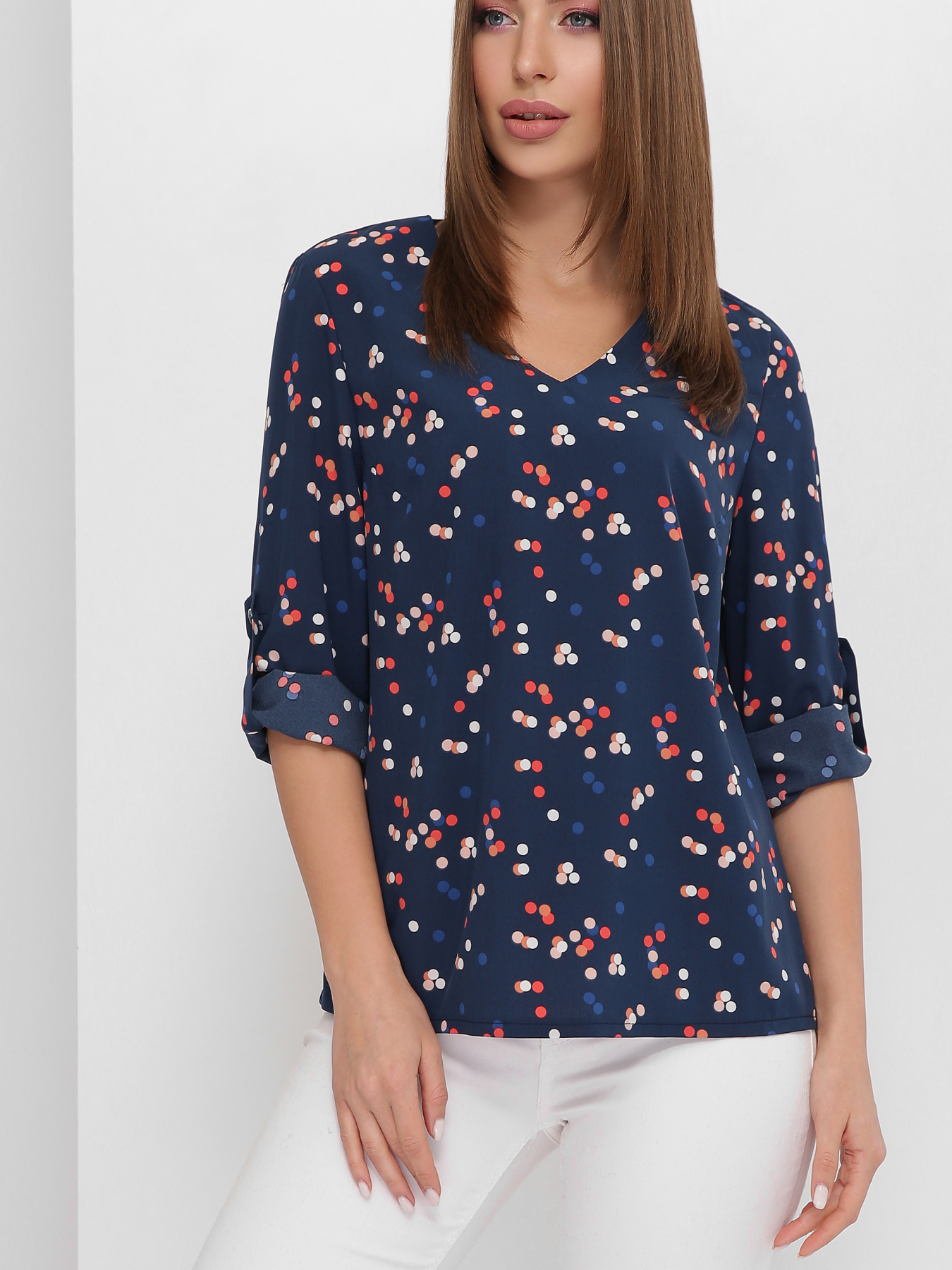 Рубашки MarSe модель marse-bluza-1878-temno-sinij Фото