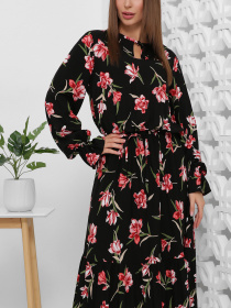 Платье миди MarSe модель marse-platxe-1863-chernj Платье миди MarSe модель marse-platxe-1863-chernj Фото