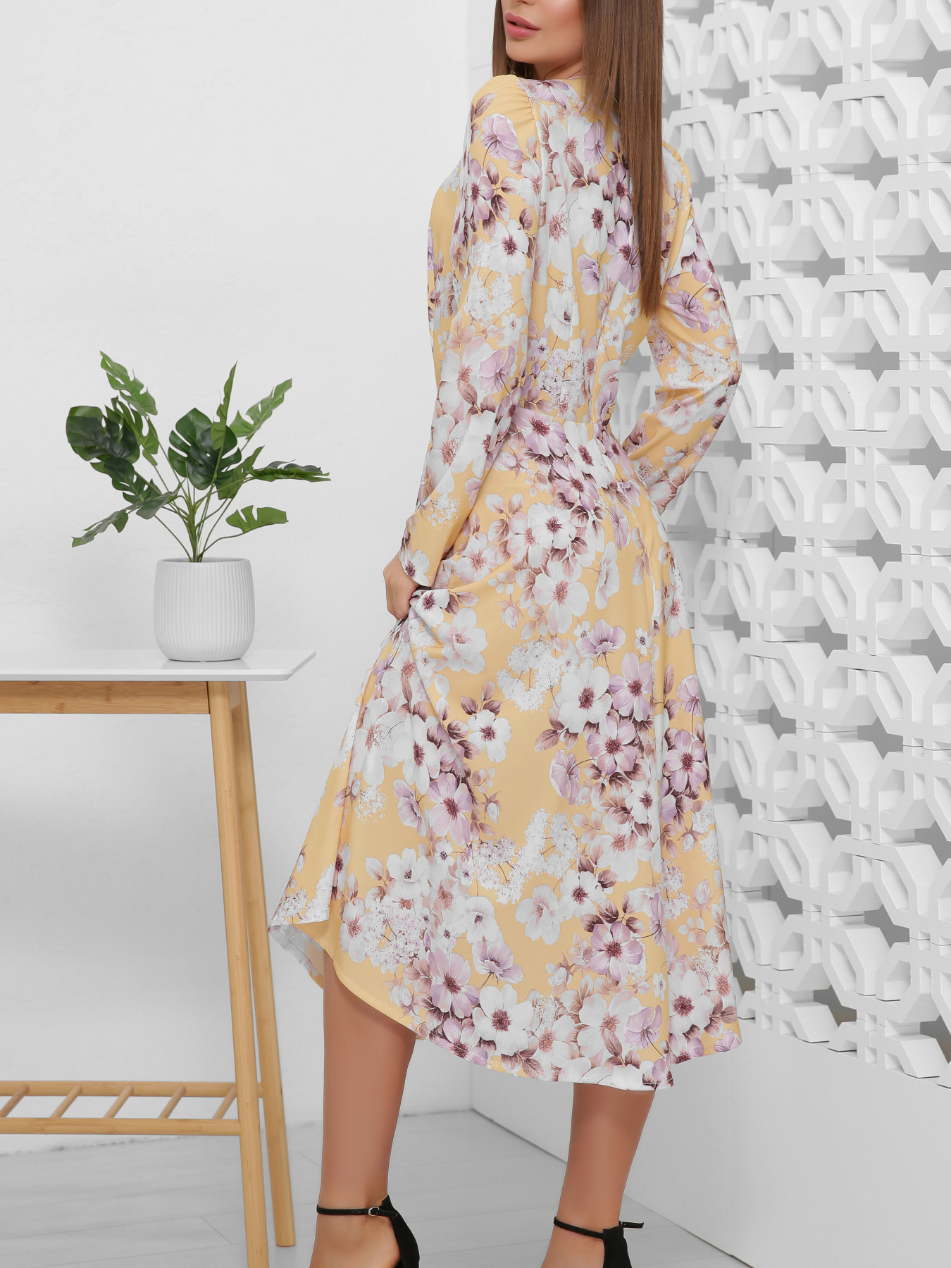 Сукня міді MarSe модель marse-platxe-1858-zheltj Фото