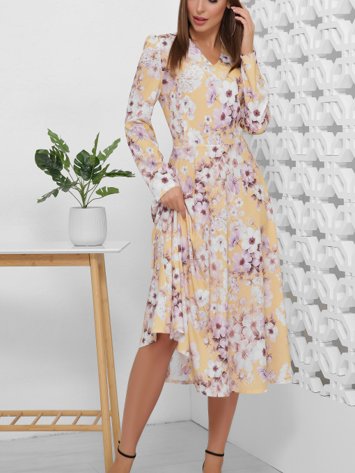 Платье миди MarSe модель marse-platxe-1858-zheltj Фото