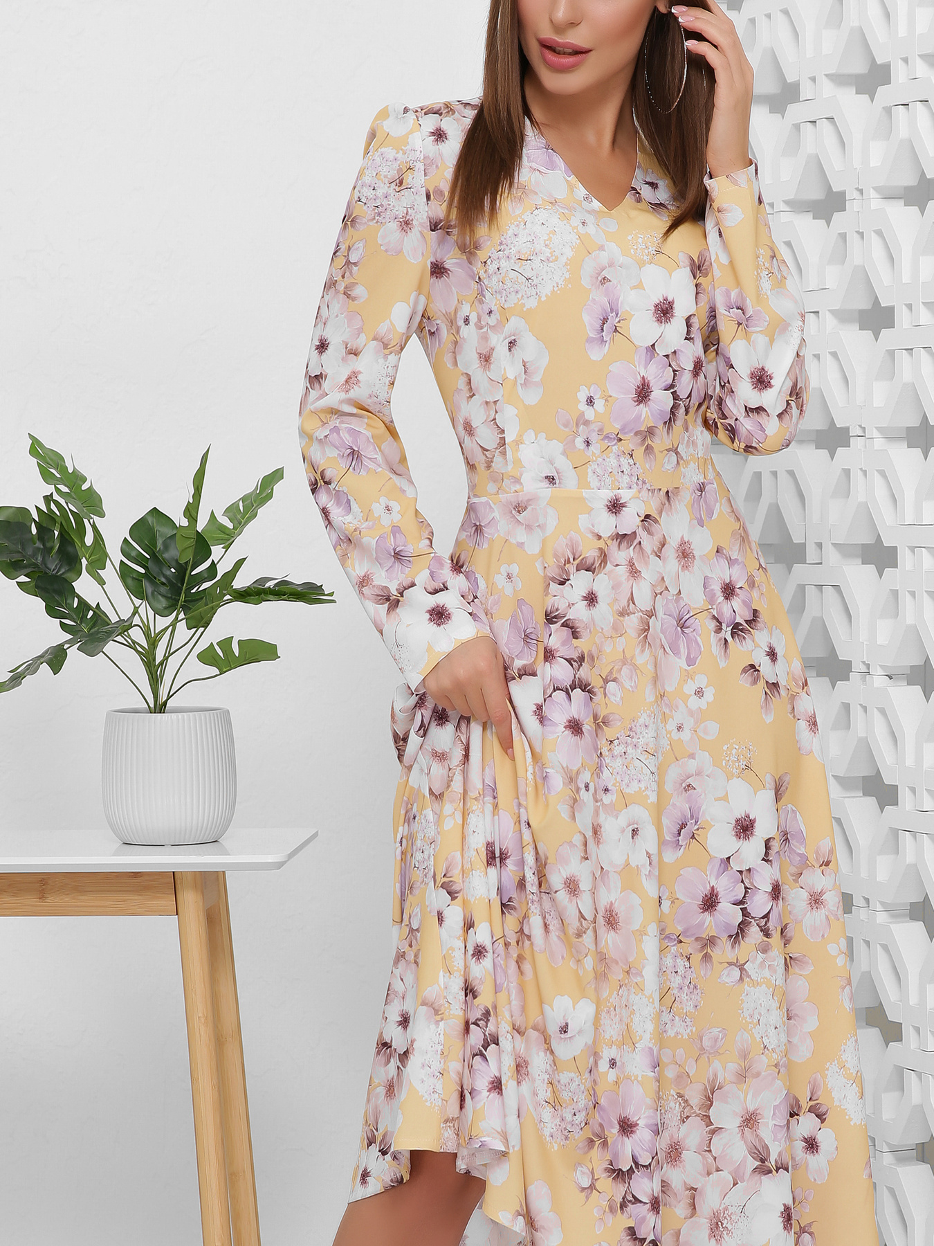 Платье миди MarSe модель marse-platxe-1858-zheltj Фото