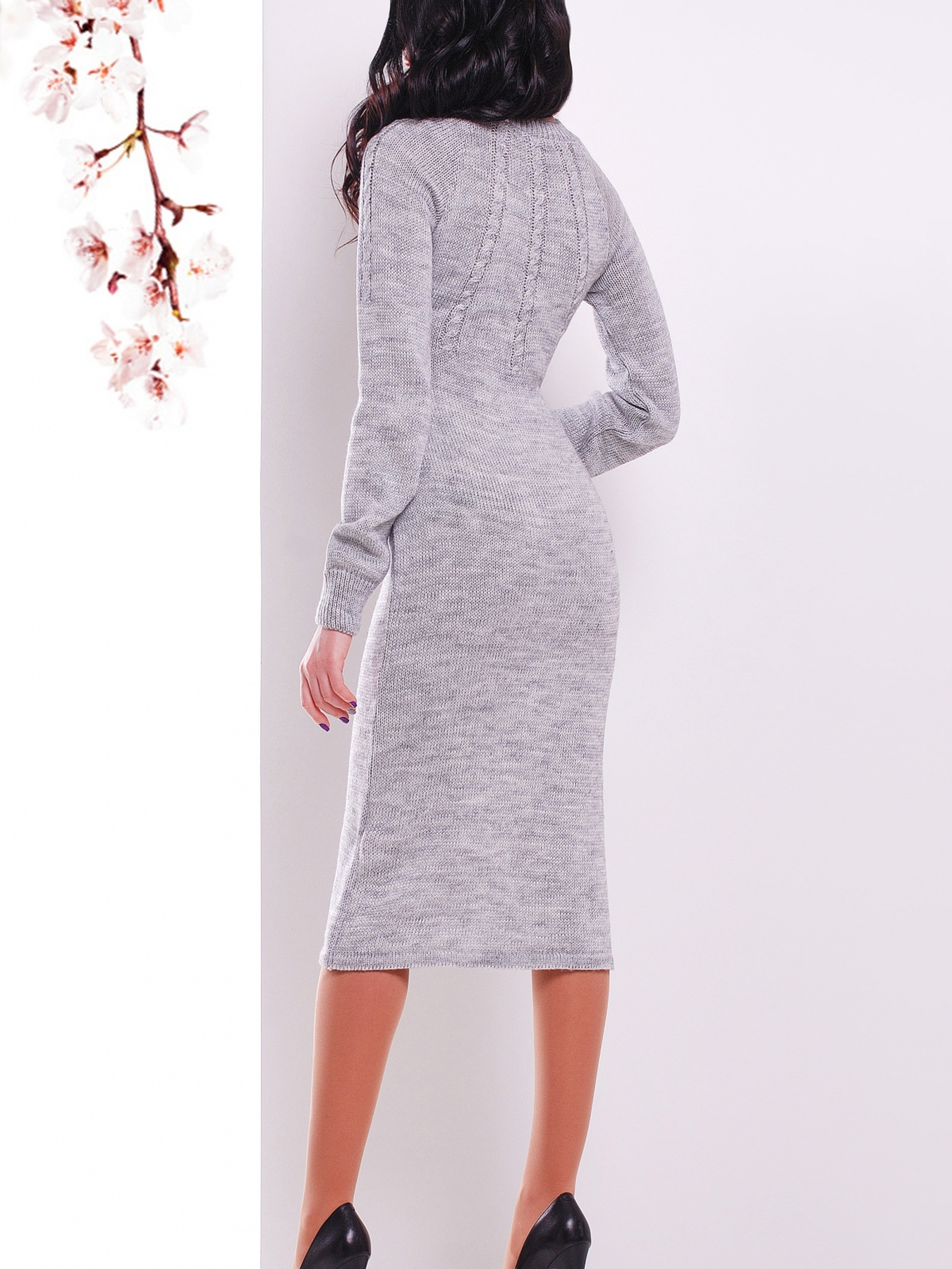 Платье миди MarSe модель marse-vqzanoe-platxe-137-temno-serj Фото