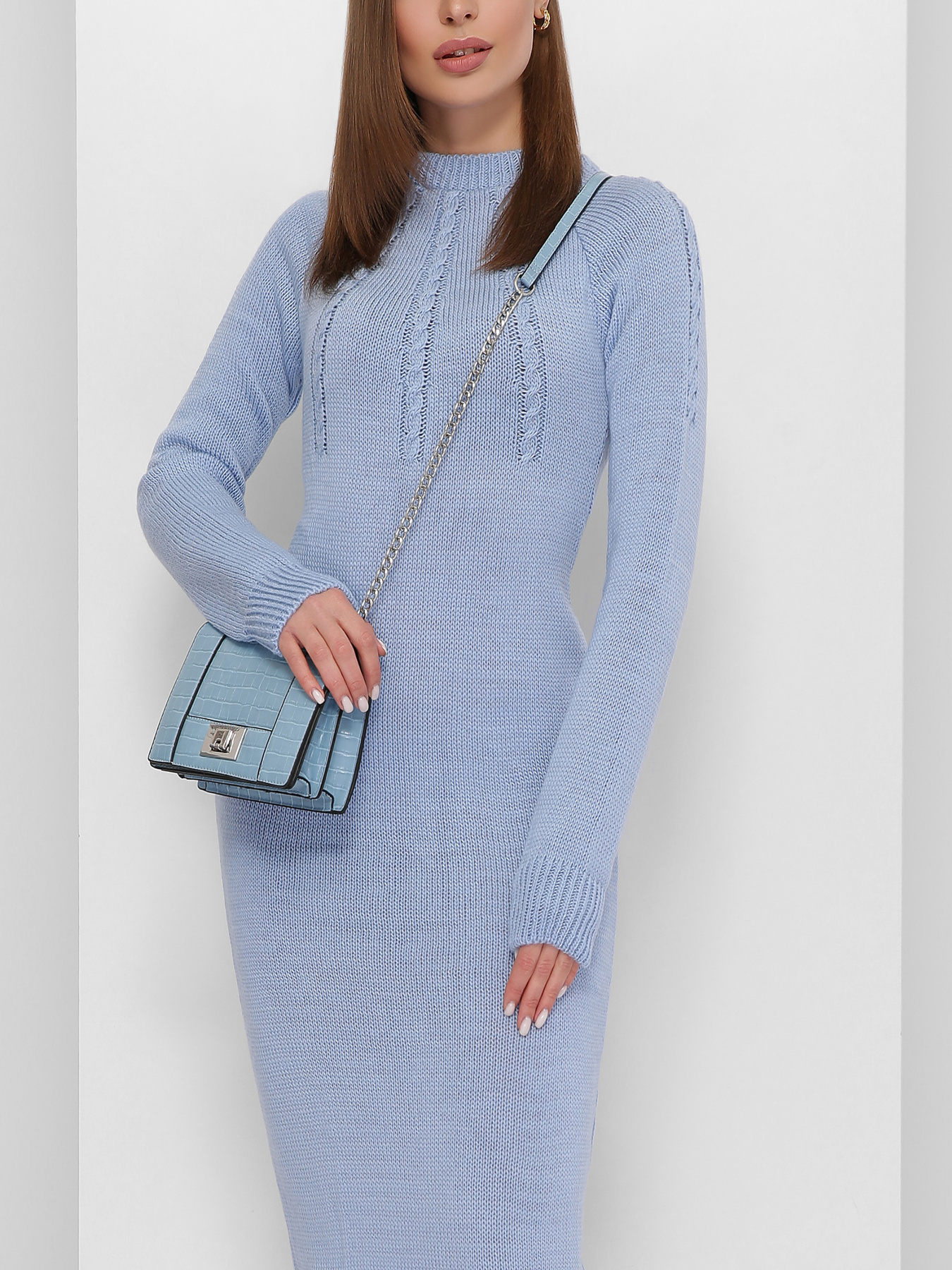 Сукня міді MarSe модель marse-vqzanoe-platxe-137-goluboj Фото