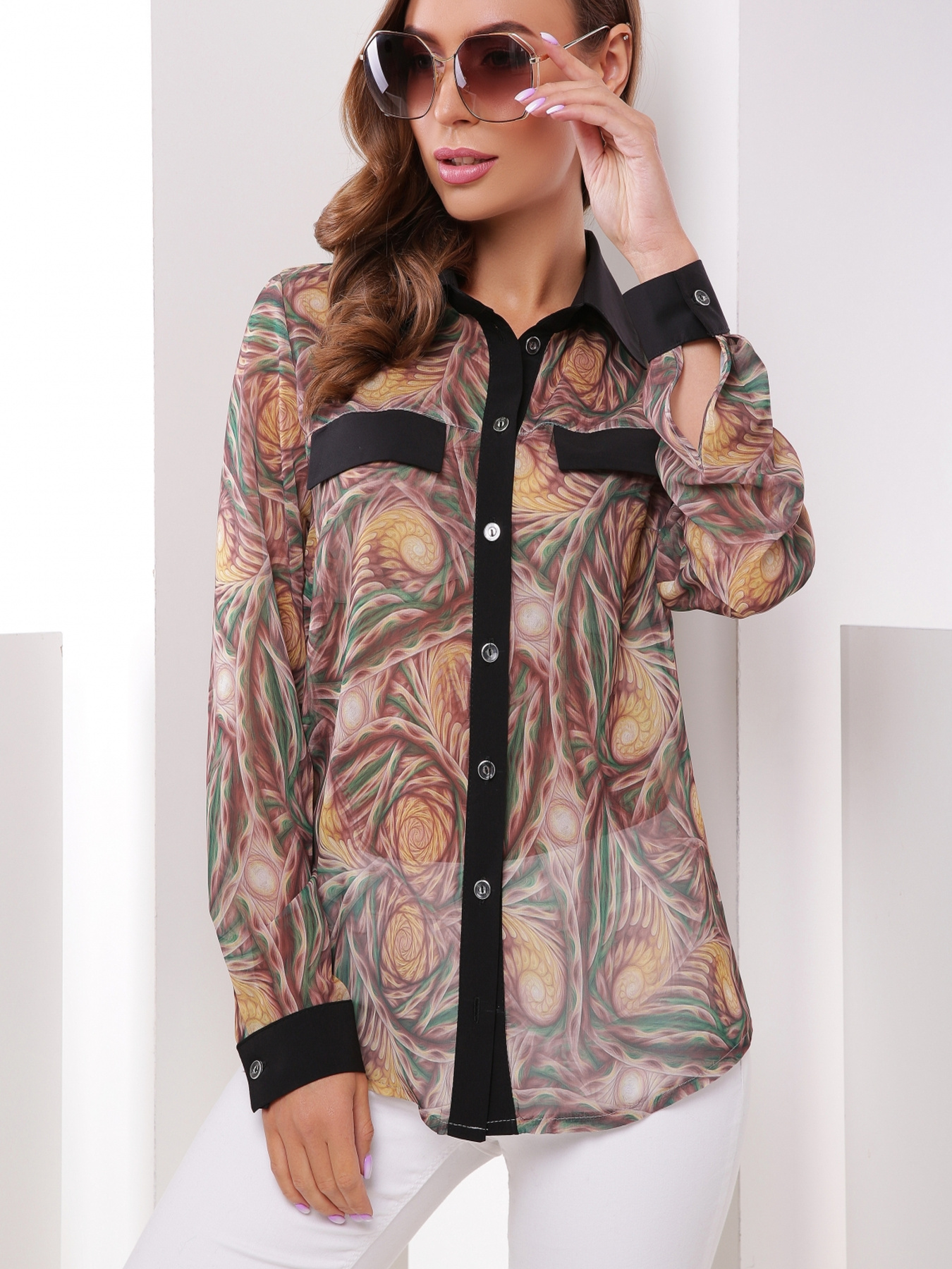 Сорочка повсякденна MarSe модель marse-rubashka-1787-korichnevj Фото