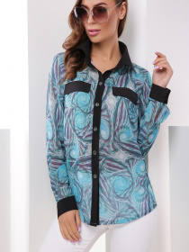 Рубашка MarSe модель marse-rubashka-1787-biryuza Фото