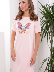Туника MarSe модель marse-platxe-tunika-1779-persik-babochka Фото