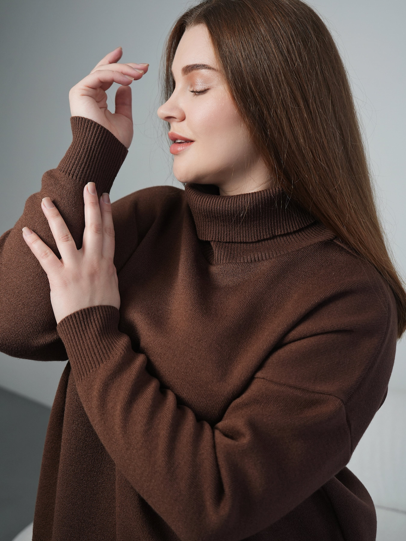 Свитер Nita модель sviter-n2115-25-shokolad-korichnevij Фото