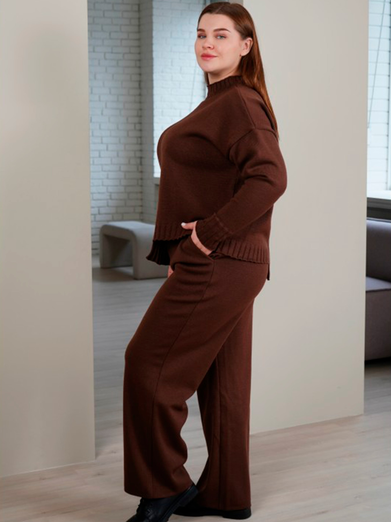 Светр Nita модель sviter-molochnj-shokolad-korichnevij Фото