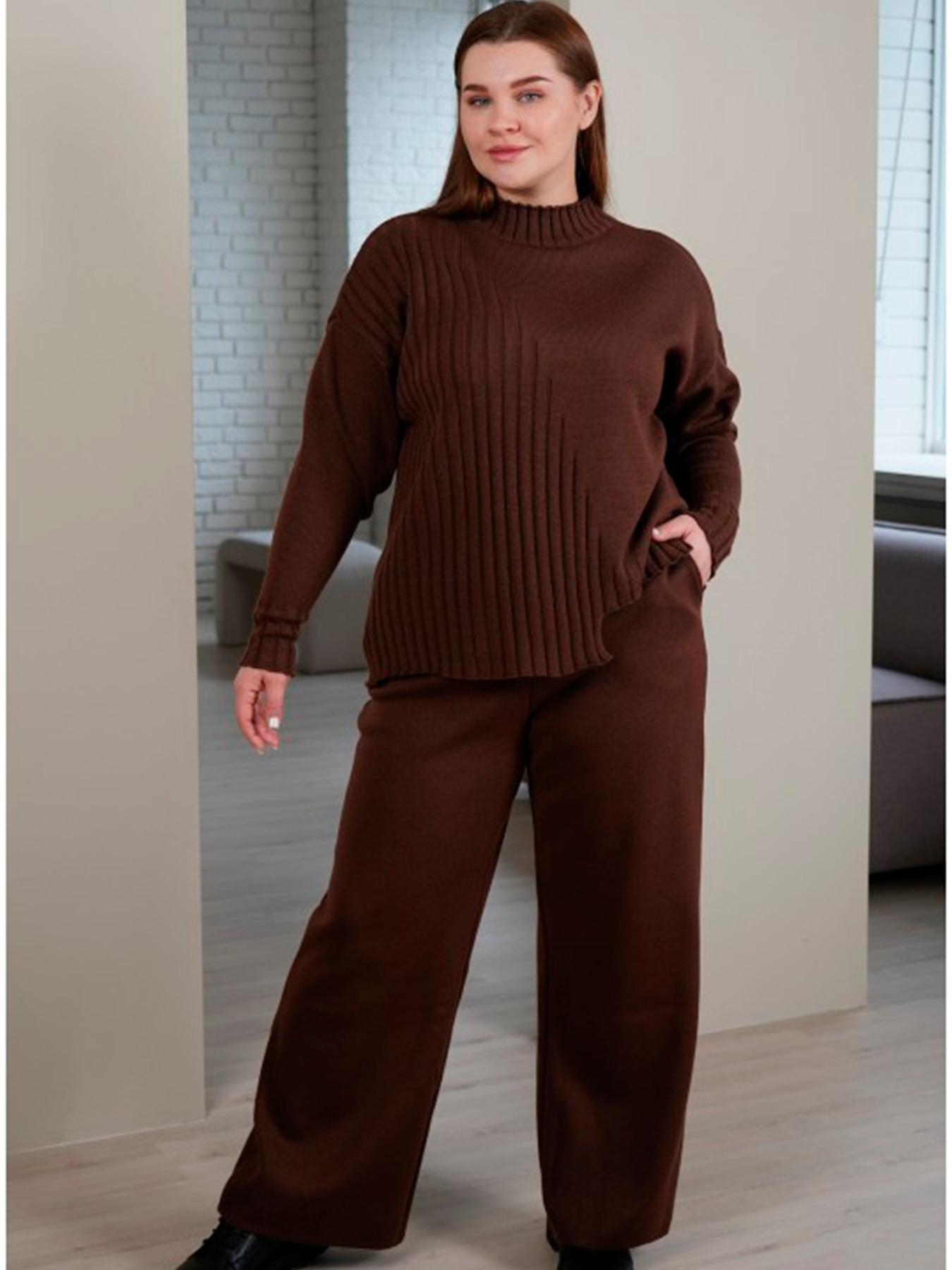 Светр Nita модель sviter-molochnj-shokolad-korichnevij Фото