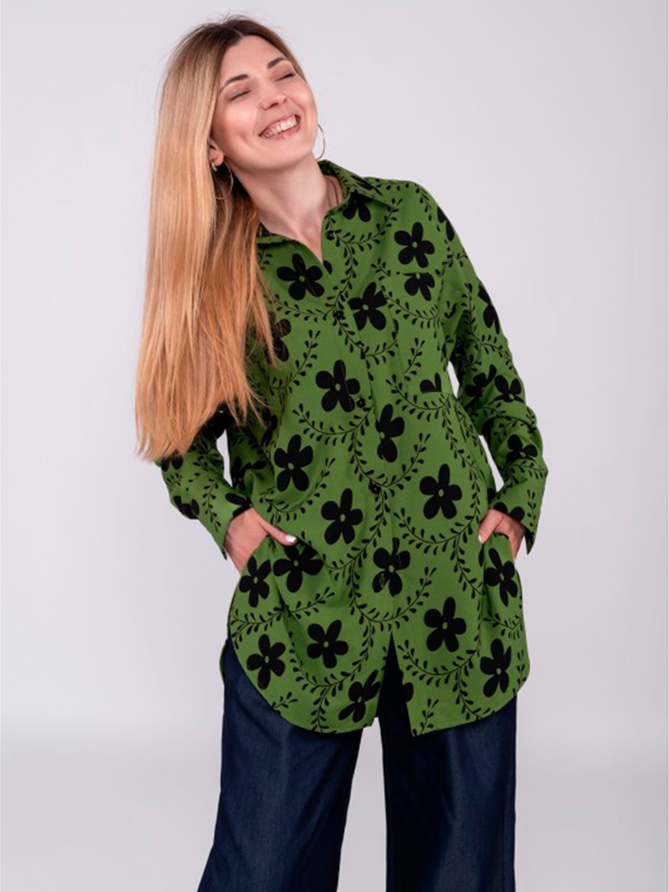 Блуза Nita модель rubashka-n1003-24-trav-qnoj Фото