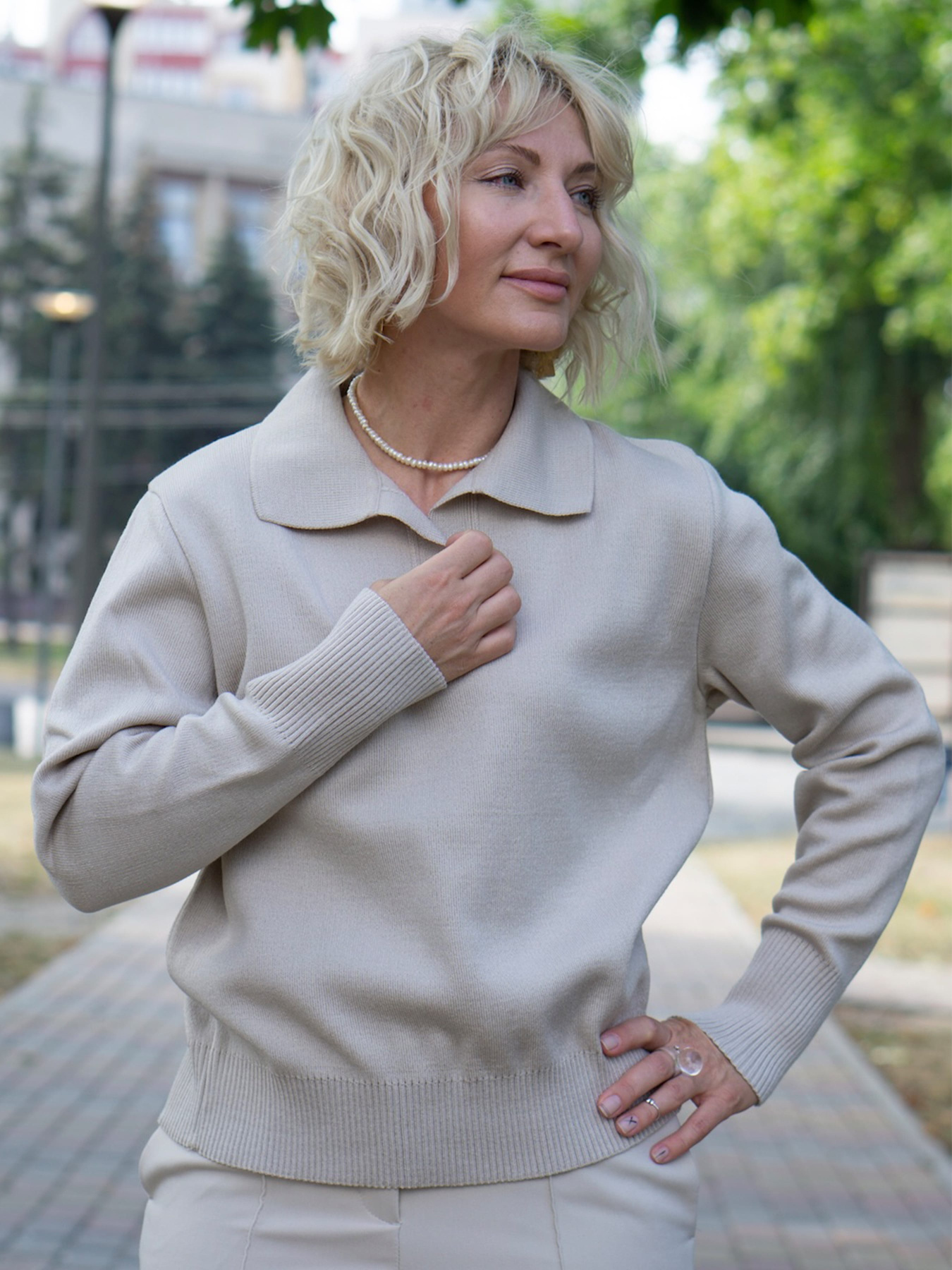 Джемпер Nita модель dzhemper-polo-nita-zhemchug-n888-24 Фото