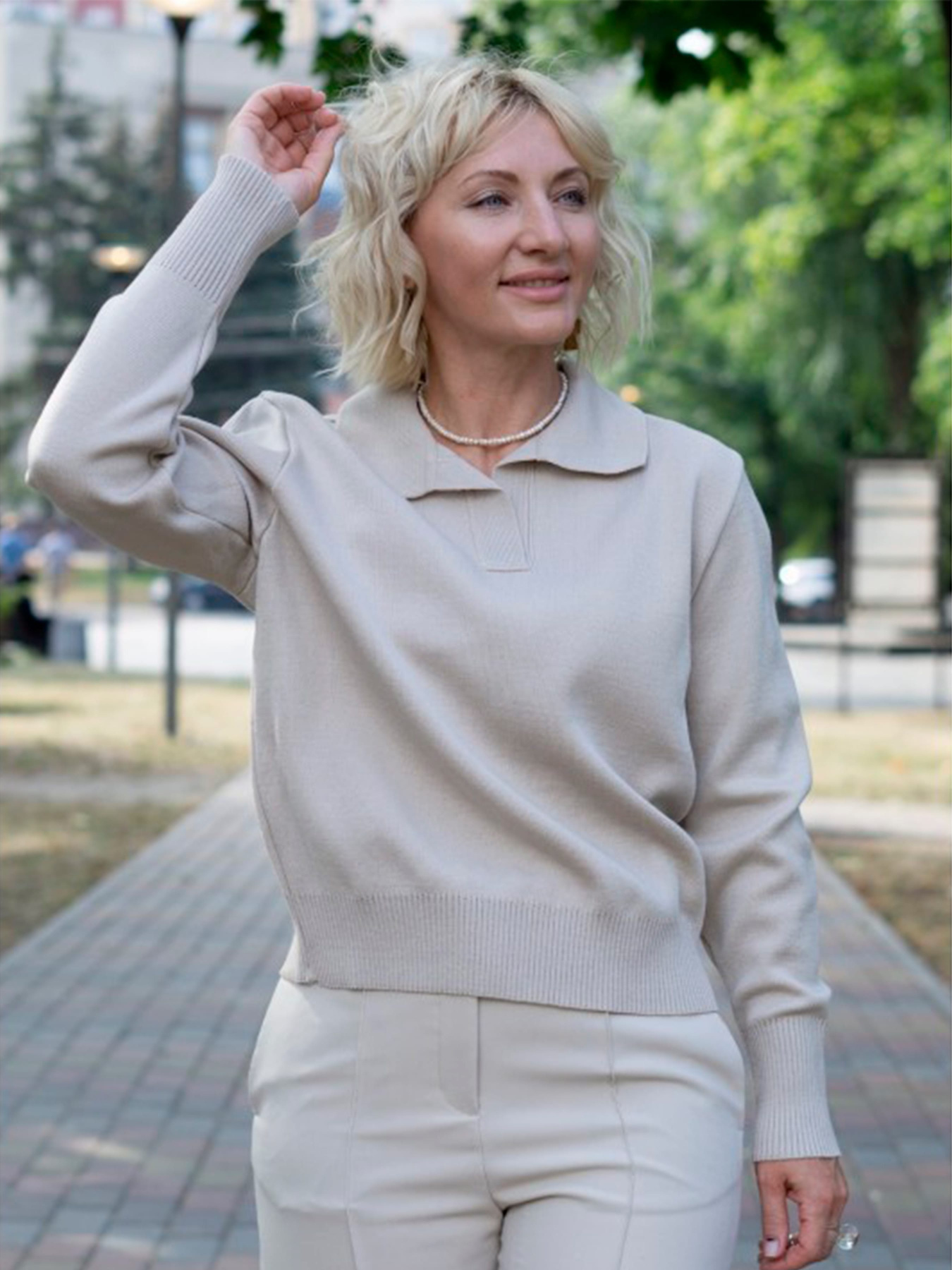 Джемпер Nita модель dzhemper-polo-nita-zhemchug-n888-24 Фото