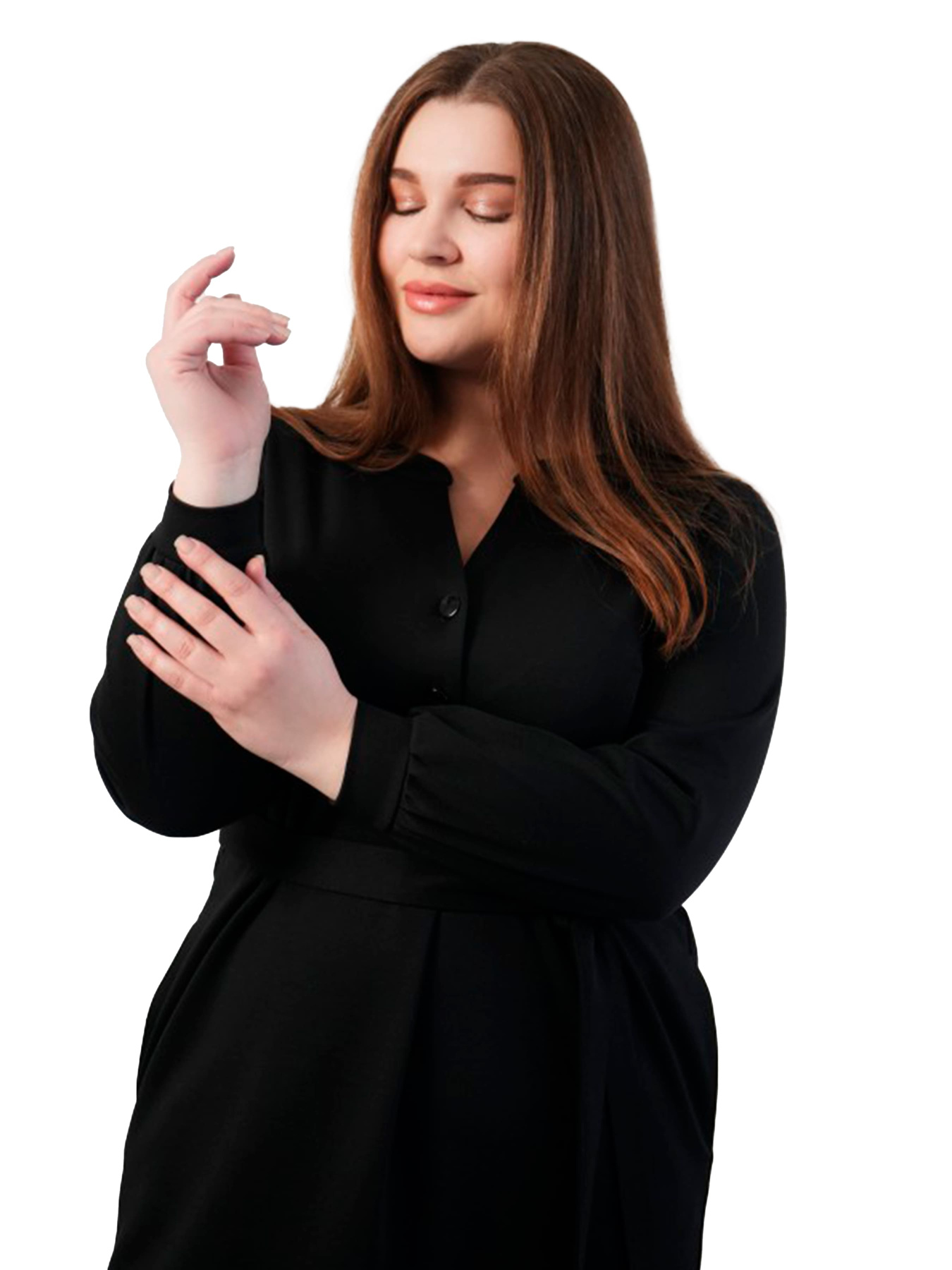 Платье миди Nita модель platxe-n1232-24-chornij Фото