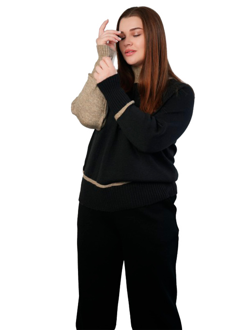 Джемпер Nita модель dzhemper-n2101-24-chornij Фото