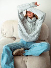 Свитер Nita модель dzhemper-n2104-24-serebro Свитер Nita модель dzhemper-n2104-24-serebro Фото