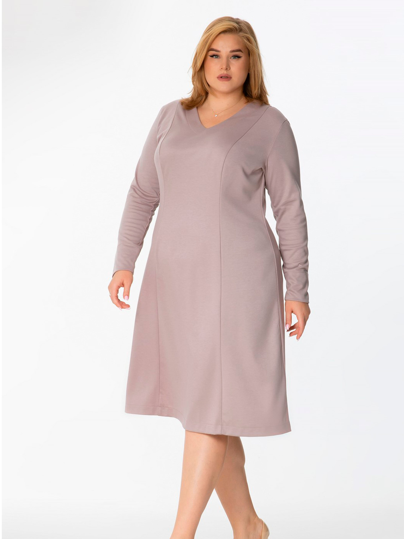 Платье миди Nita модель platxe-n1230-24-pudra Фото