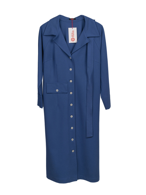 Платье миди Nita модель platxe-n1231-24-denim Фото