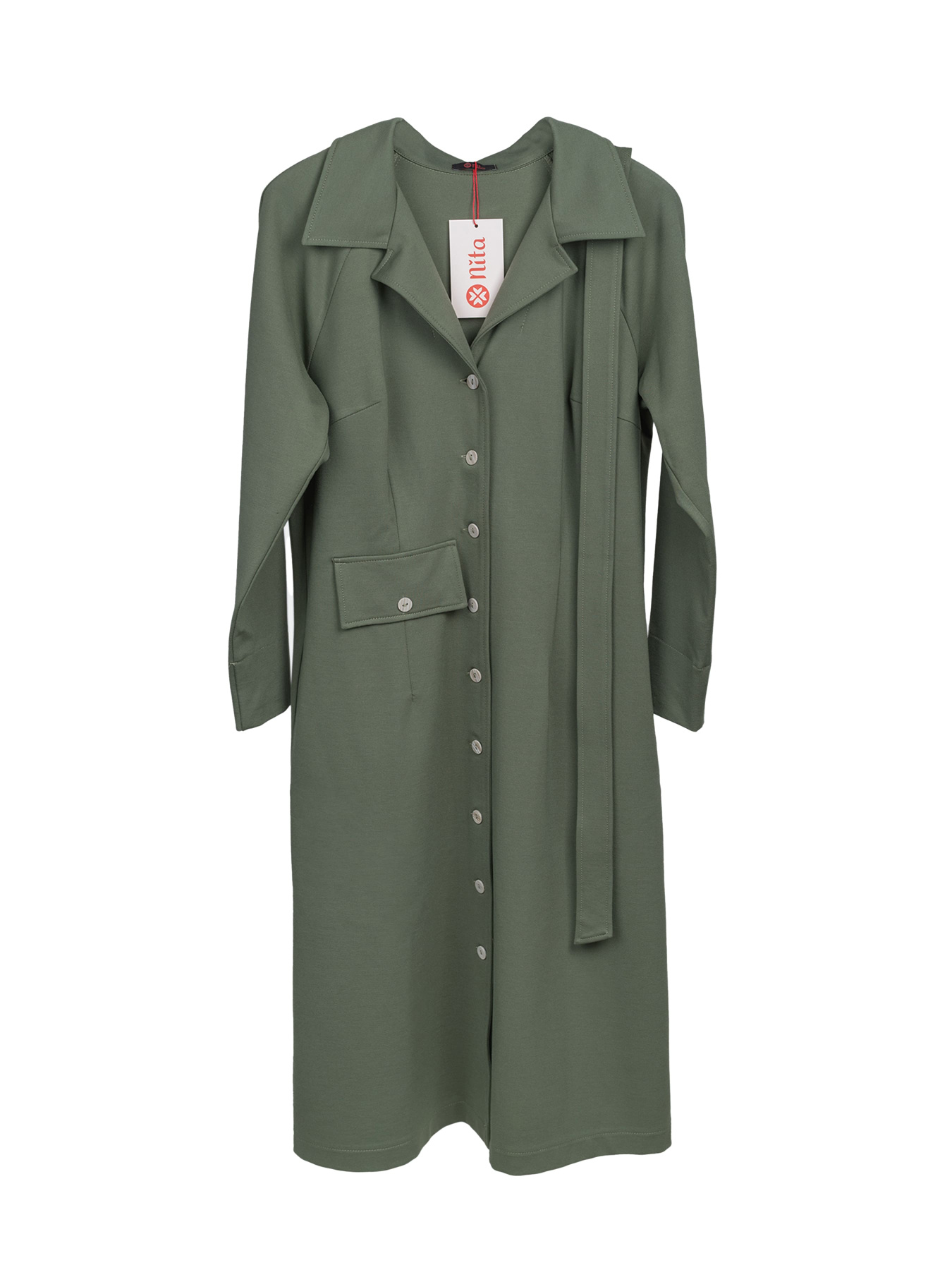 Сукня міді Nita модель platxe-n1231-24-oliva Фото